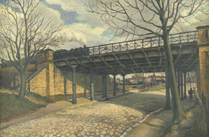Lot 7082, Auction  104, Dreyer-Tamura, Friedrich, Berliner Eisenbahnbrücke