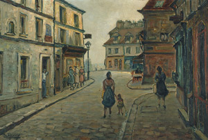 Lot 7196, Auction  104, Henry, Charles, Rue du Monteenis après la pluie, Montmartre