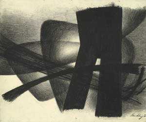 Lot 7222, Auction  104, Hündeberg, HOM Jürgen von, Rhythmische Komposition (Charcoal drawing I)