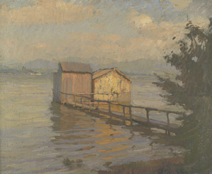 Lot 7407, Auction  104, Schmidt, Alfred, Fischerhütten am Chiemsee