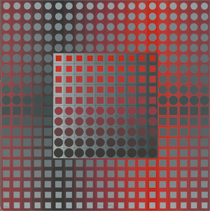 Lot 7460, Auction  104, Vasarely, Victor, Abstrakte geometrische Komposition 