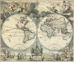 Lot 21, Auction  105, Pitt, Moses, Orbis Terrarum Nova Et Accuratissima Tabula. 