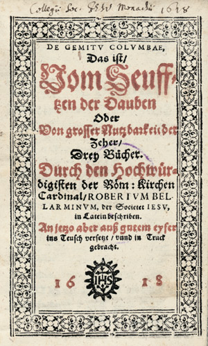 Lot 1113, Auction  105, Bellarmin, Roberto, Vom Seufftzen der Dauben 