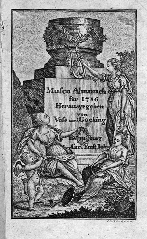 Lot 1512, Auction  105, Musen Almanach für 1786., Herausgegeben von Voss und Goeking.