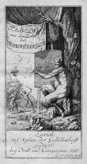 Lot 1575, Auction  105, Bodmer, J. J., Fabeln aus den Zeiten der Minnesinger