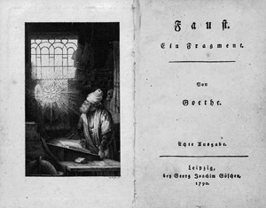 Lot 1665, Auction  105, Goethe, Johann Wolfgang von, Faust. Ein Fragment