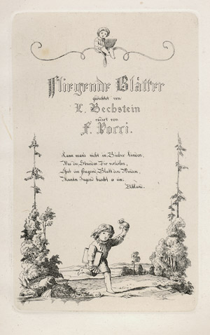 Lot 1830, Auction  105, Bechstein, Ludwig, Fliegende Blätter (Heft I)