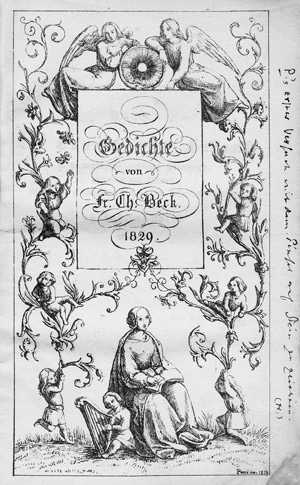 Lot 1832, Auction  105, Beck, Friedrich Christian, Gedichte