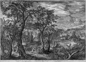 Lot 5153, Auction  105, Londerseel, Jan van, Landschaft mit der Versuchung Christi