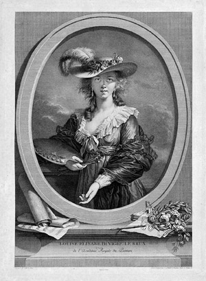 Lot 5712, Auction  105, Müller, Johann Gotthard von, Selbstbildnis Louise Vigée Lebrun