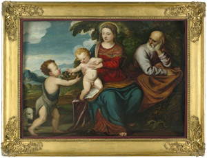 Lot 6001, Auction  105, Lanciano, Polidoro de Rienzo da, Die Hl. Familie mit dem Johannesknaben