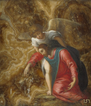 Lot 6021, Auction  105, Oberitalienisch, um 1600. Christus von einem Engel gehalten