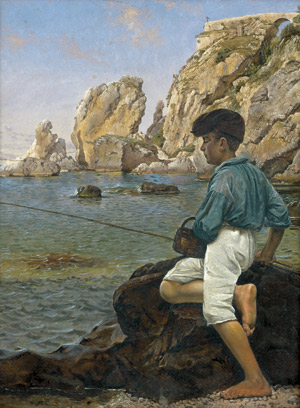 Lot 6078, Auction  105, Deutsch, um 1830. Fischerjunge an der Amalfiküste