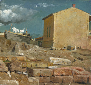 Lot 6079, Auction  105, Hansen, Joseph Theodor, Hinterhof in Athen