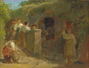 Lot 6083, Auction  105, Meyer, Ernst, Wasserträgerinnen an einer Brunnenstelle in der römischen Campagna