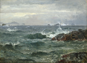 Lot 6104, Auction  105, Sørensen, Carl Frederik, Tosendes Meer an felsiger Küste