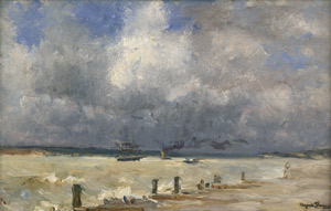 Lot 6118, Auction  105, Flameng, Auguste, Schiffe unter einem bewölktem Himmel