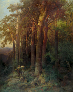 Lot 6126, Auction  105, Oehme, Ernst Erwin, Waldlandschaft im Abendlicht