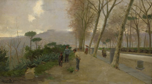 Lot 6157, Auction  105, Jerichau, Nicolai Harald Adolph, Platanenallee bei Poggio Reale in Neapel