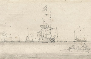 Lot 6292, Auction  105, Velde II, Willem van de, Segelschiffe auf Reede