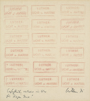 Lot 7019, Auction  105, Luther, Adolf, Licht und Materie