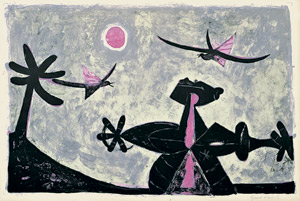 Lot 7509, Auction  105, Tamayo, Rufino, Observador de pájaros (Paisaje azteca)