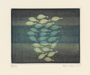 Lot 8097, Auction  105, Hamaguchi, Yozo, Fish