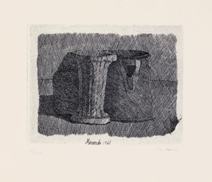 Lot 8237, Auction  105, Morandi, Giorgio, Piccola natura morta con tre oggetti