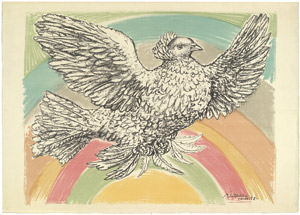 Lot 8264, Auction  105, Picasso, Pablo, Colombe volant (à l'Arc-en-ciel)