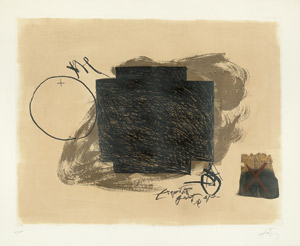 Lot 8314, Auction  105, Tàpies, Antoni, Cercle, croix et collage