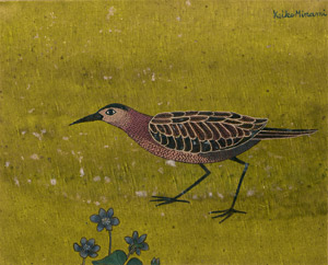 Lot 8585, Auction  105, Minami, Keiko, Barge dans l'Herbe (Godwit in the Grass)