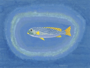 Lot 8603, Auction  105, Minami, Keiko, Poisson avec Aura verte (Fish with green Aura)