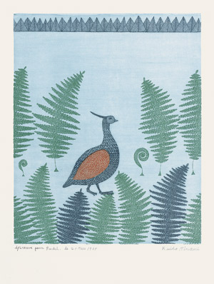 Lot 8618, Auction  105, Minami, Keiko, Oiseau dans la Fougère (Bird in Fern)