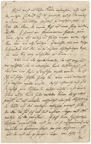 Lot 2019, Auction  106, Bürger, Gottfried August, Brief 1791 an seine Frau
