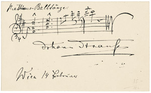 Lot 2419, Auction  106, Strauß, Johann (Sohn), Musikalisches Albumblatt