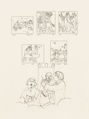 Lot 3071, Auction  106, Gogol, Nikolai und Chagall, Marc - Illustr., Les âmes mortes. 