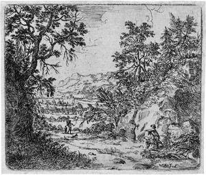 Lot 5036, Auction  106, Bemmel, Willem van, Kleine Landschaft mit zwei malern im Vordergrund