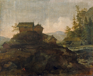 Lot 6024, Auction  106, Everdingen, Allaert van, Norwegische Flusslandschaft mit Blockhäusern