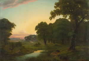 Lot 6120, Auction  106, Grove, Peter Frederik Nordahl, Sonnenaufgang über dänischer Landschaft