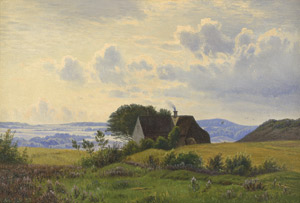 Lot 6162, Auction  106, Thorenfeld, Anton Erik Christian, Sommerliche Heidelandschaft mit Haus