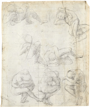 Lot 6500, Auction  106, Florentinisch, 16. Jh. Studienblatt mit schlafenden Figuren