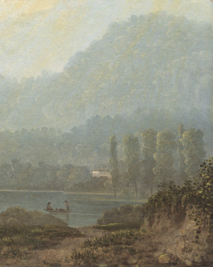 Lot 6628, Auction  106, Deutsch, um 1830. Blick über einen Schweizer Bergsee