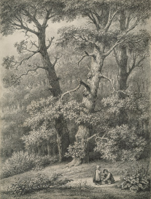 Lot 6657, Auction  106, West, Johannes Hendrik van, Große Waldlandschaft mit zwie Kindern