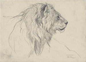 Lot 6720, Auction  106, Kuhnert, Wilhelm, Löwe im Profil 