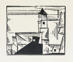 Lot 7124, Auction  106, Feininger, Lyonel, Gelbe Dorfkirche 3