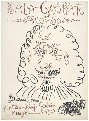 Lot 7429, Auction  106, Picasso, Pablo, Ausstellungsplakat Sala Gaspar, Pintura - Dibujo - Grabado