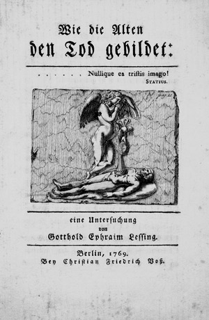 Lot 1631, Auction  107, Lessing, Gotthold Ephraim, Wie die Alten den Tod gebildet