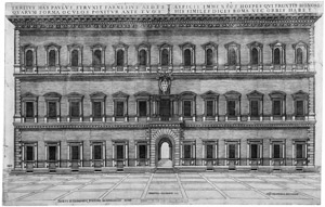 Lot 5019, Auction  107, Beatrizet, Nicolas, Die Fassade des Palazzo Farnese