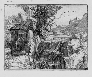 Lot 5183, Auction  107, Monogrammist L.K., Landschaft mit Wasserfall