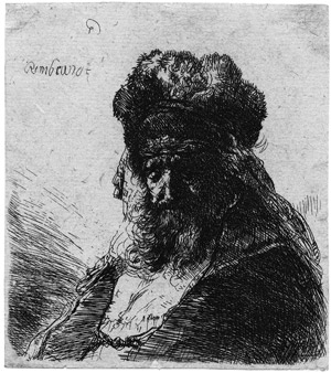 Lot 5223, Auction  107, Rembrandt Harmensz. van Rijn, Alter bärtiger Mann mit hoher Pelzmütze